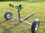 Agricultural long throw impact sprinkler B25 with cart