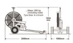 RI-30 Piston Drive Soft Hose Travelling Irrigator Dimensions