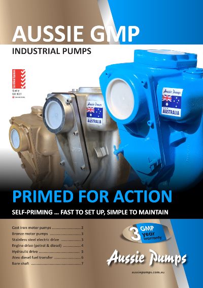 Aussie Pumps Electric Powered Aussie GMP Primed Pumps Catalogue